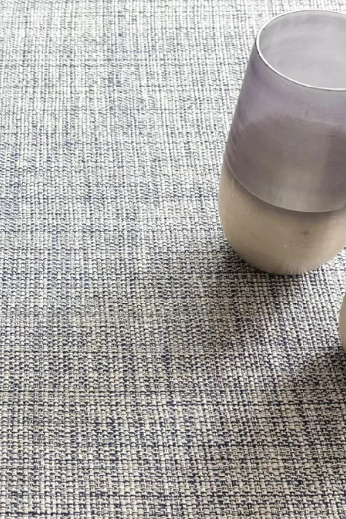 Marled Indigo Woven Cotton Rug