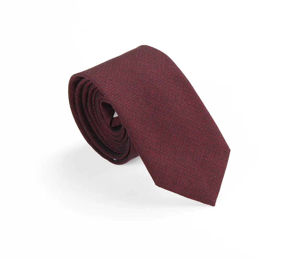Maroon Zig Zag Tie