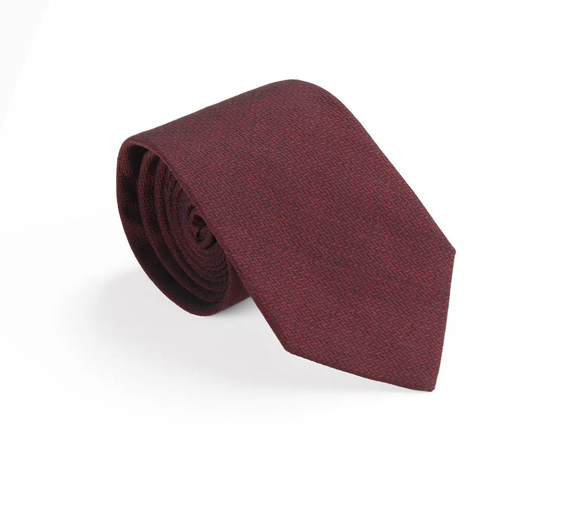 Maroon Zig Zag Tie