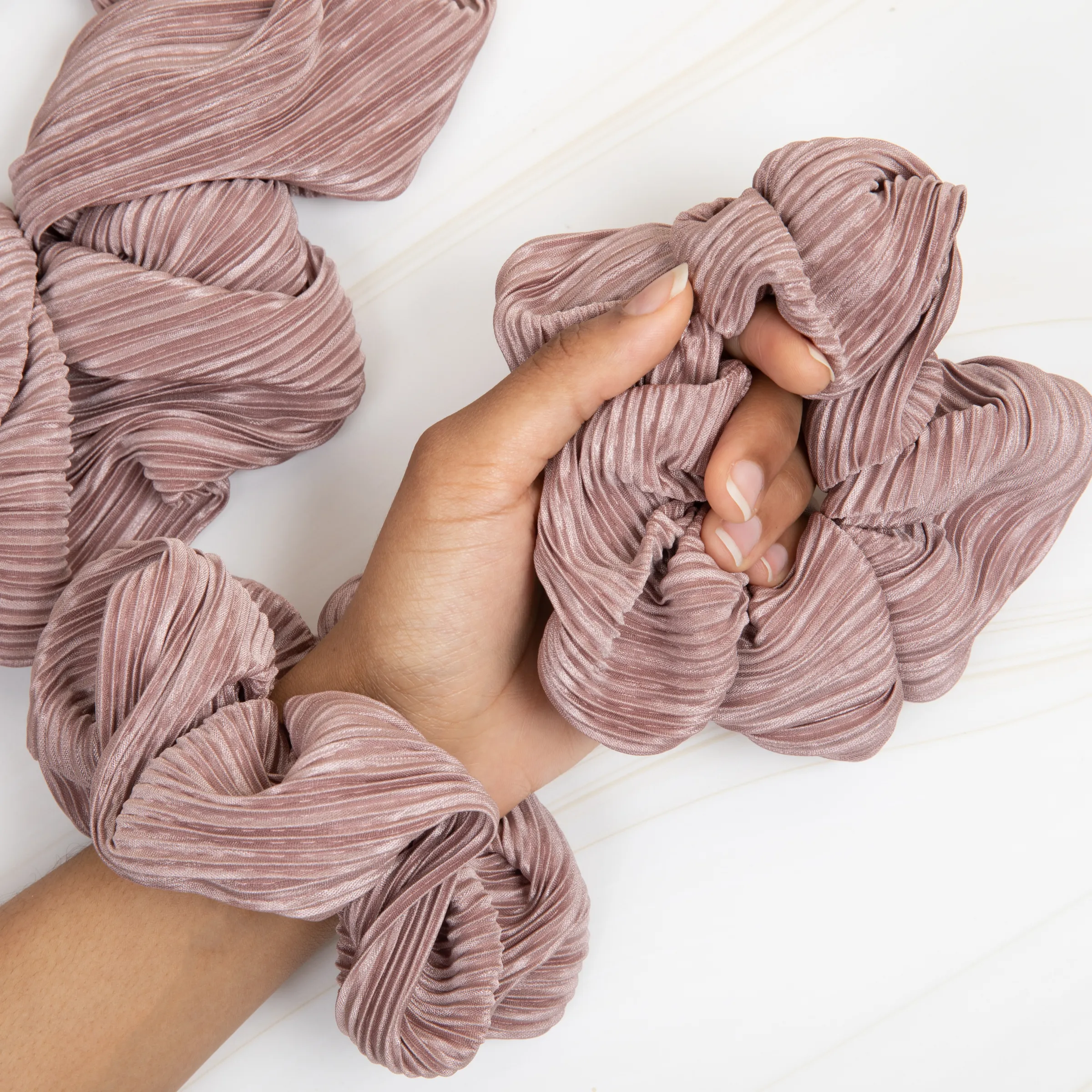 Medium Volume Satin Scrunchie - Elegance