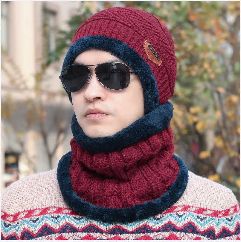 Men Warm Hats Beanie Hat Winter Knitting Wool Hat for Unisex Caps Lady Beanie Knitted Caps Women's Hats Outdoor Sport Warm