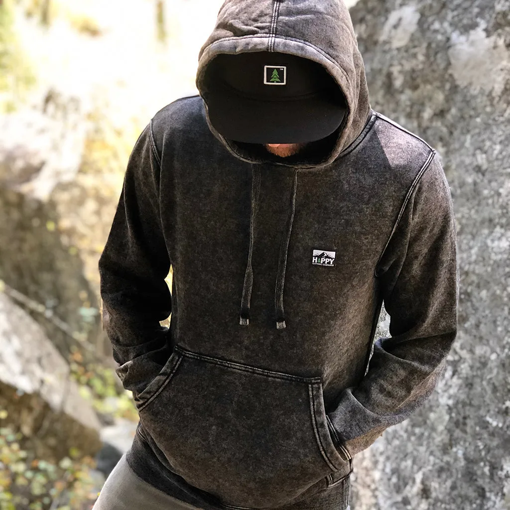 Mineral Wash Unisex Hoodie w / Logo Label