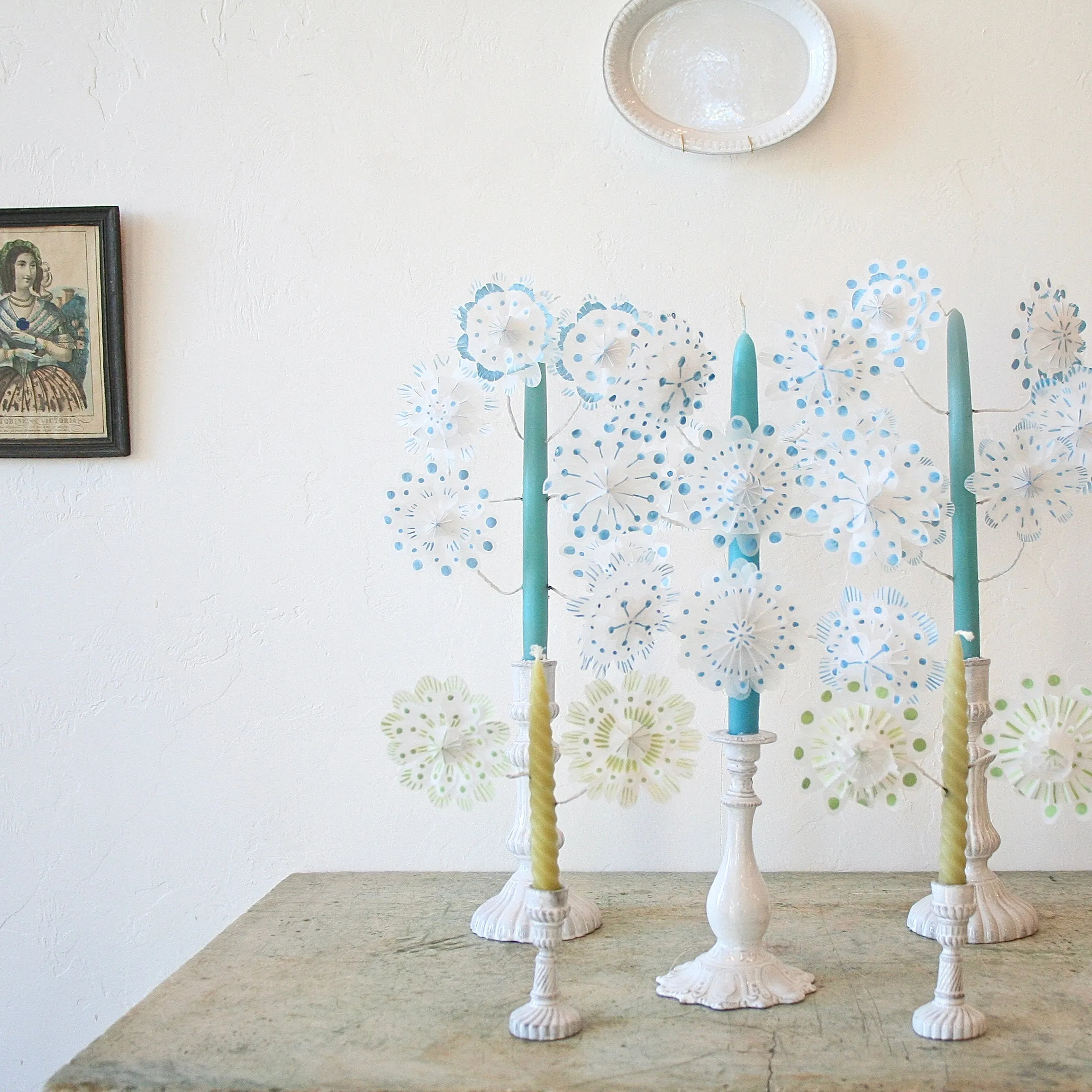 Momoca Paper Flower Candles - Two Flowers
