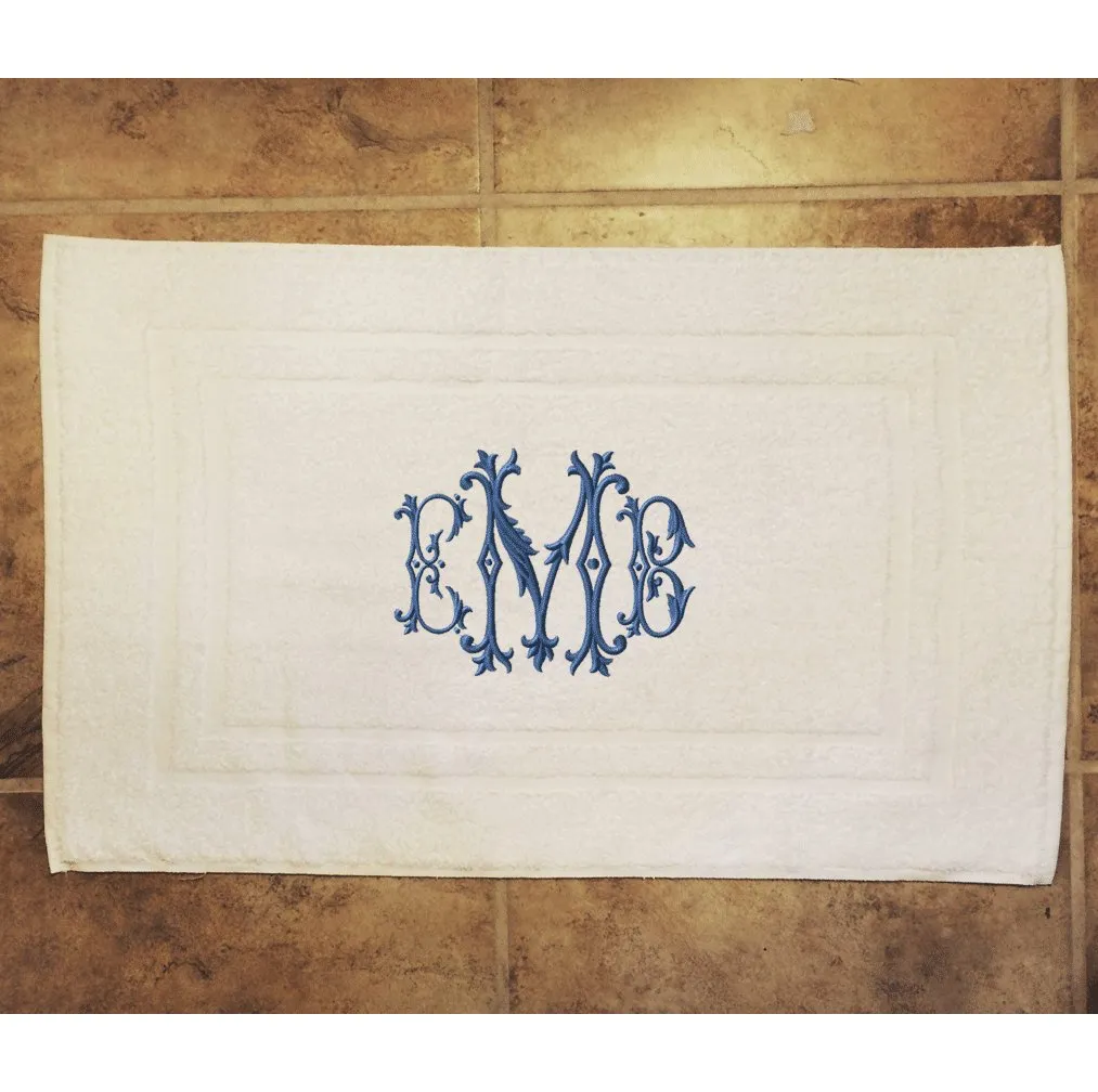 Monogrammed Bath Mat