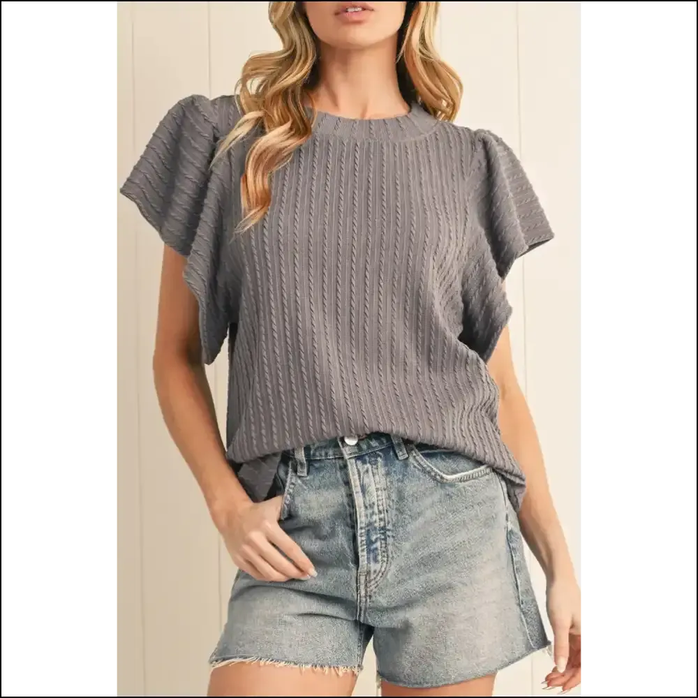 Moonlight Jade Ruffle Top Needful Things Wardrobe Savior