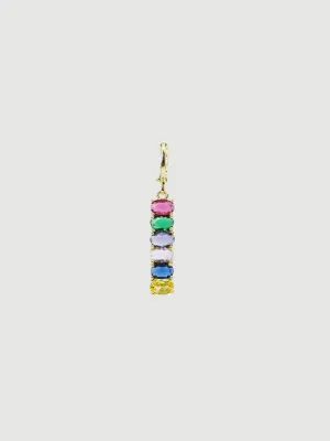 Multi Gem Bar Charm