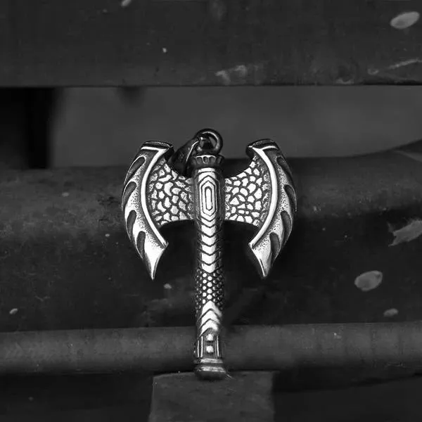My shape Talisman Ax Anqitue Silver Plated Sun Wheel Amulet Vintage Knots Viking Axe Pendants Norse Wax Necklace for Men Male
