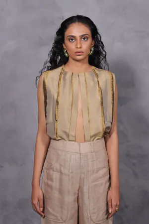 New Season Summer to Fall 2024-Limited Edition-Jacket Coat Vintage Silk Champagne-CH2/06-Senso-Fashion Edit Hemji