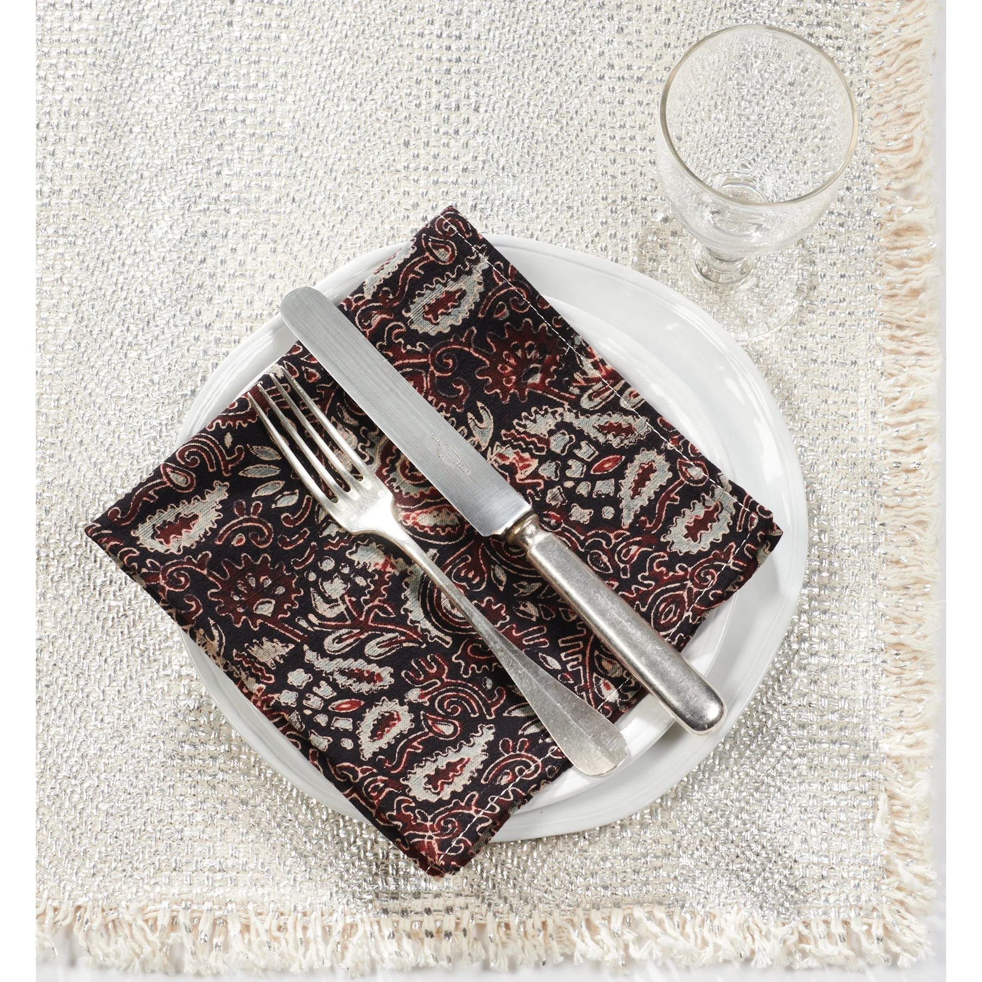 Northern India Block Print Napkin Set - 2