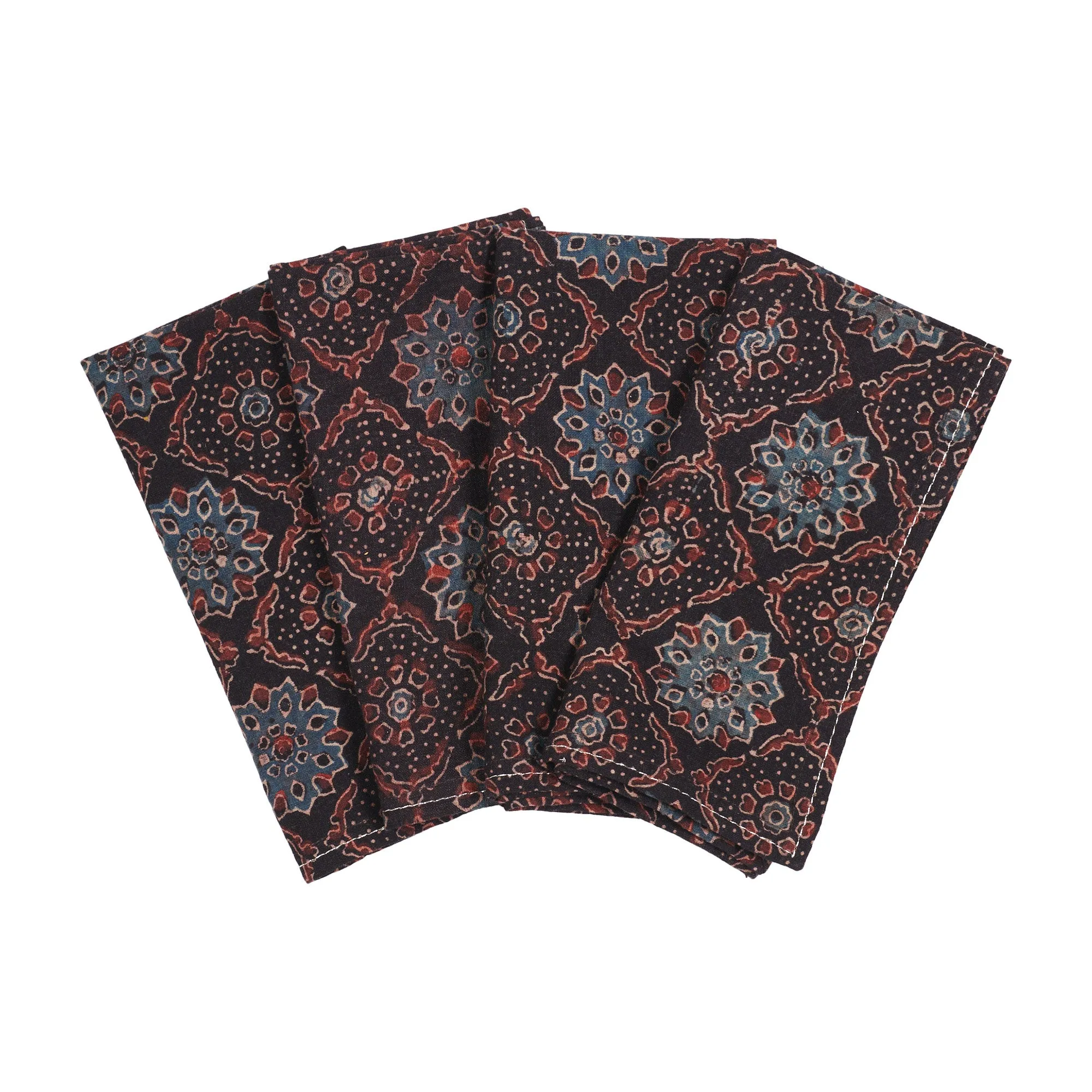 Northern India Block Print Napkin Set - 3