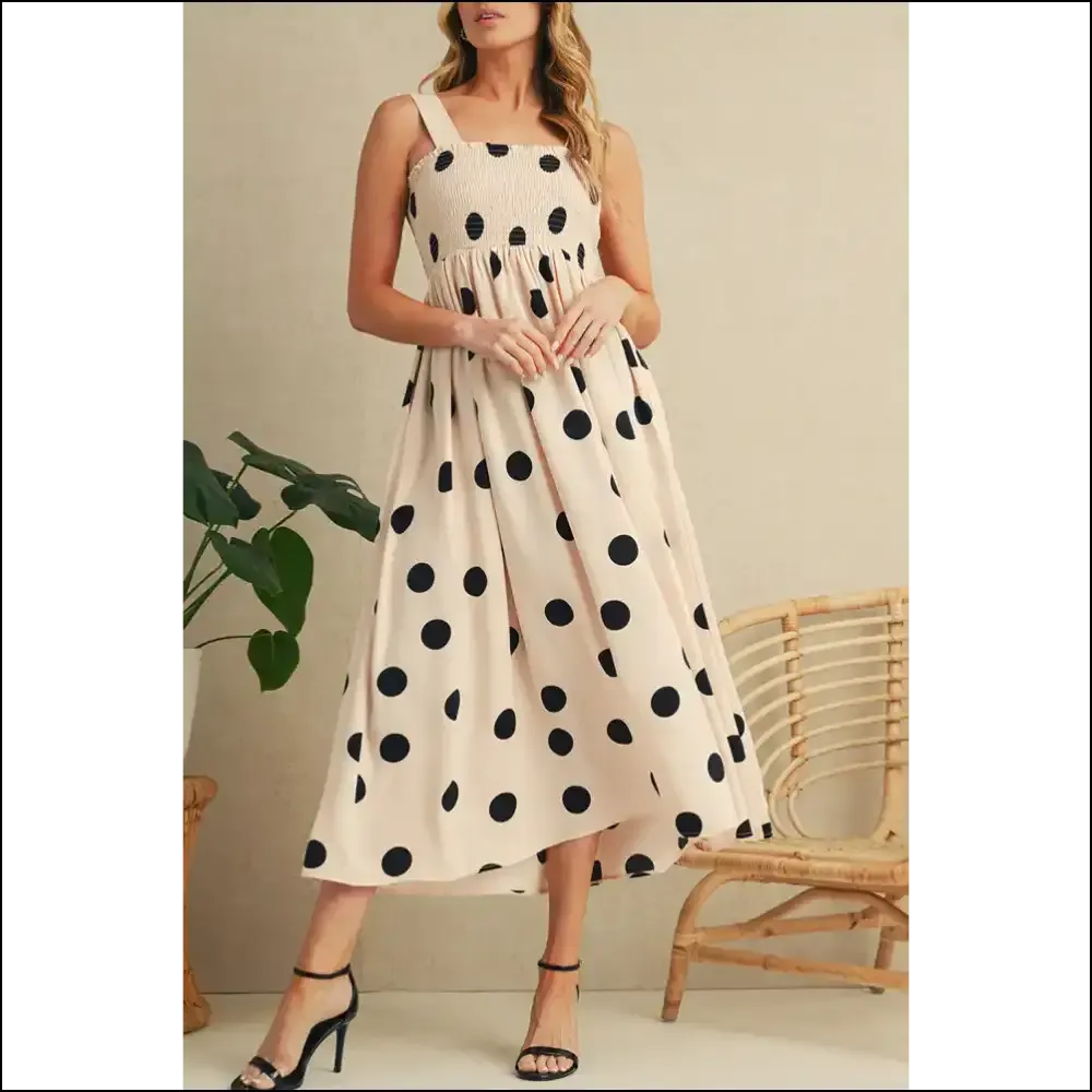 Oatmeal Polka Dot Dress: Rom-com Ready! 🎬 Needful Things
