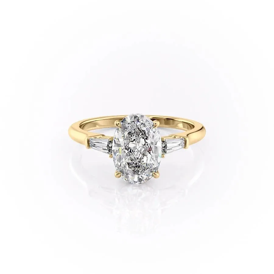Oval Cut Moissanite, Traditional Classic Design