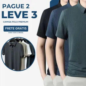 [PAGUE 2 LEVE 3] - Camisa Polo Fresh Seda Gelo