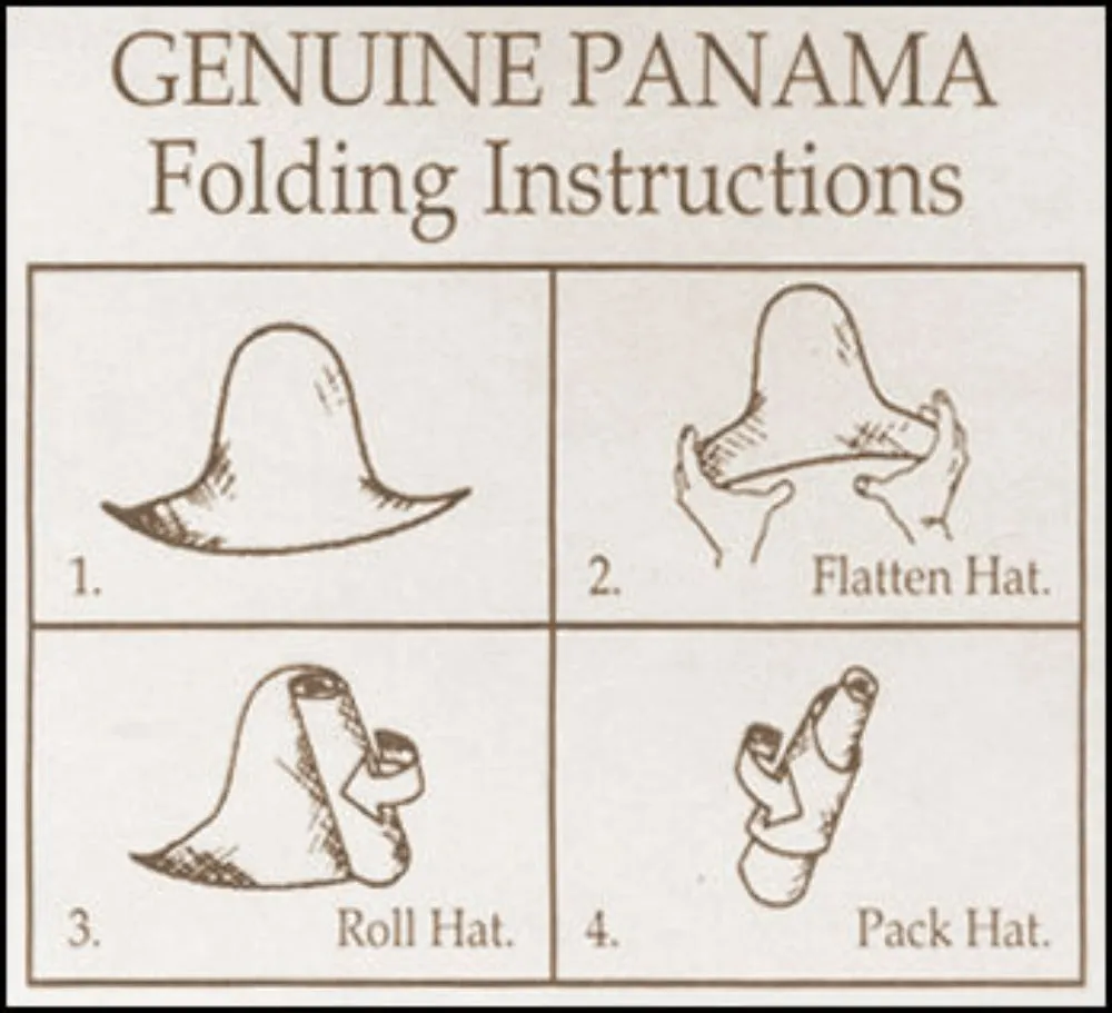 Panama Hats by Majesa - Folding Ivory Panama (Cuenca 3/5 Finish)