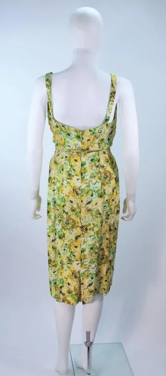 PEGGY HUNT 1960s Structured Bust Dress and Coat Ensemble Size 2