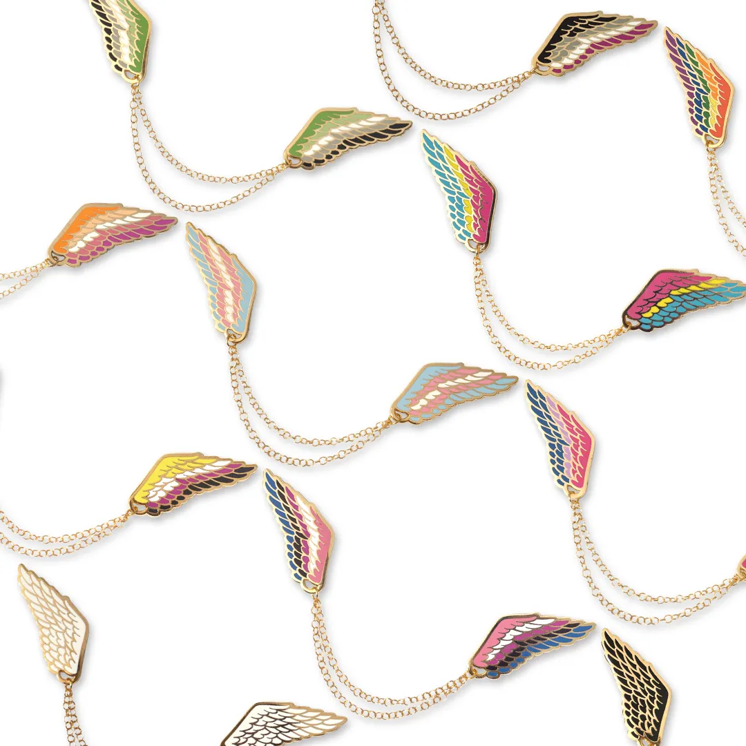 Pink Wings | Connected pins