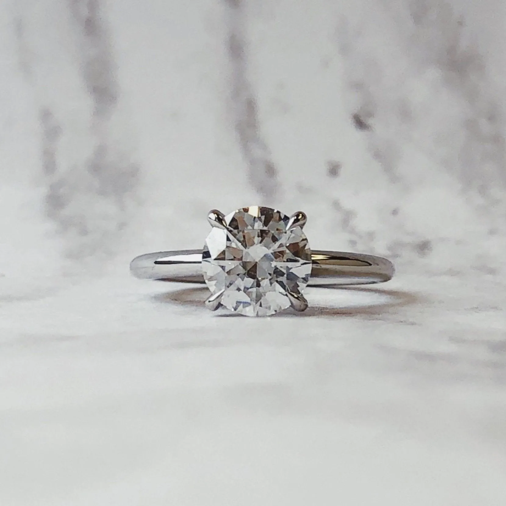 Platinum 4-Prong Solitaire