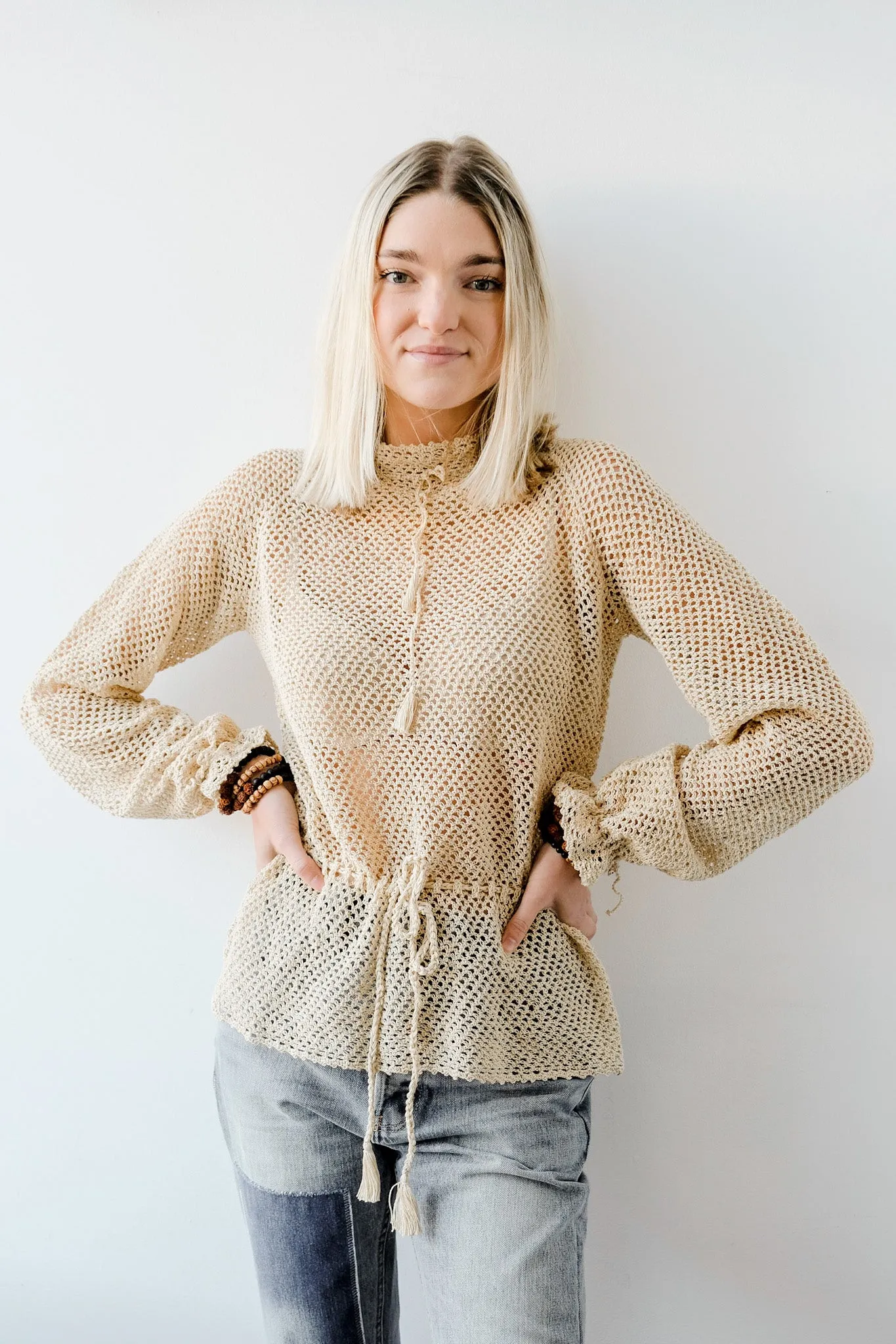Poet Top in Beige