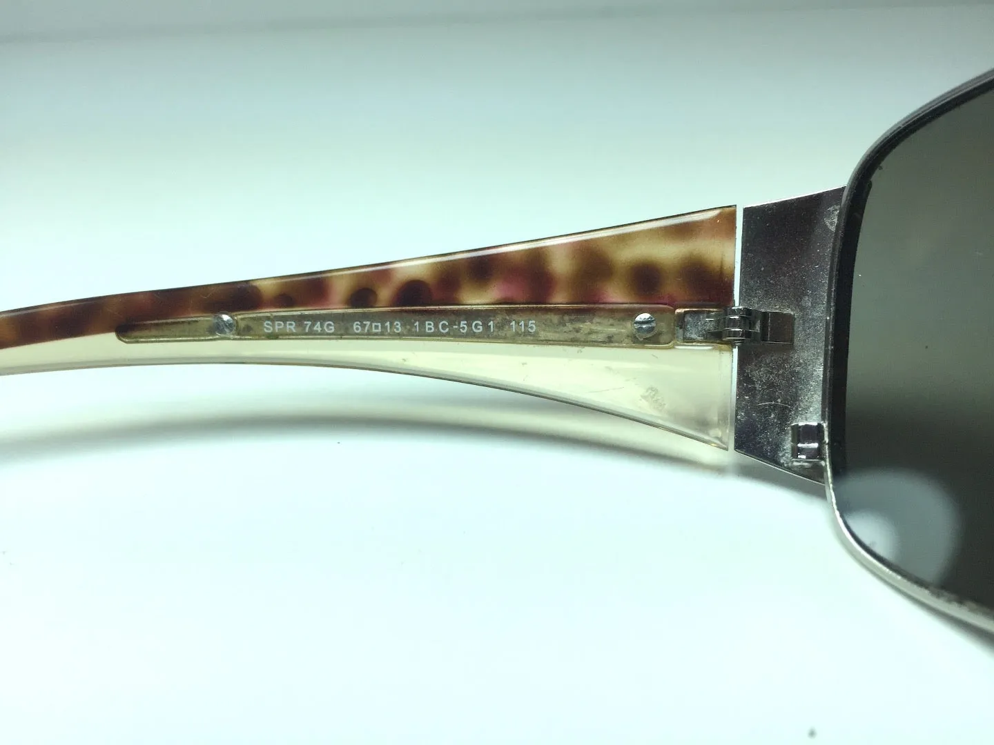 PRADA Aviator Sunglasses w/ Metal & Tortoise Detail Frames