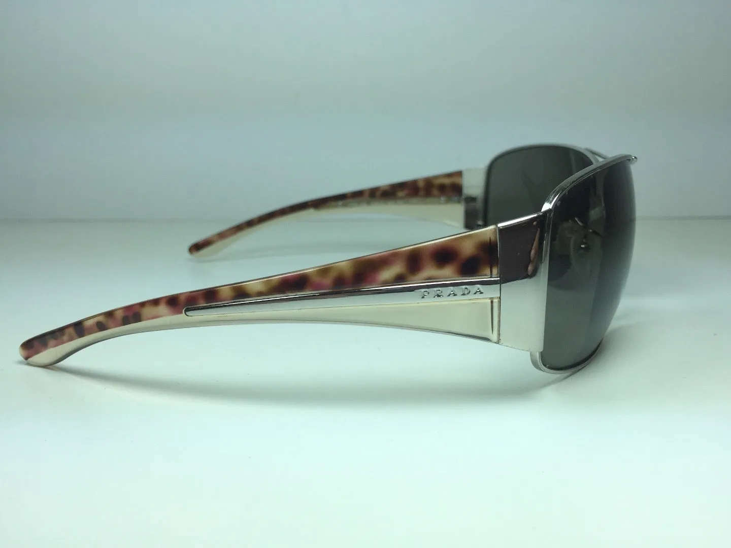 PRADA Aviator Sunglasses w/ Metal & Tortoise Detail Frames