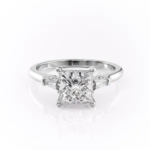 Princess Cut Moissanite, Traditional Classic Design