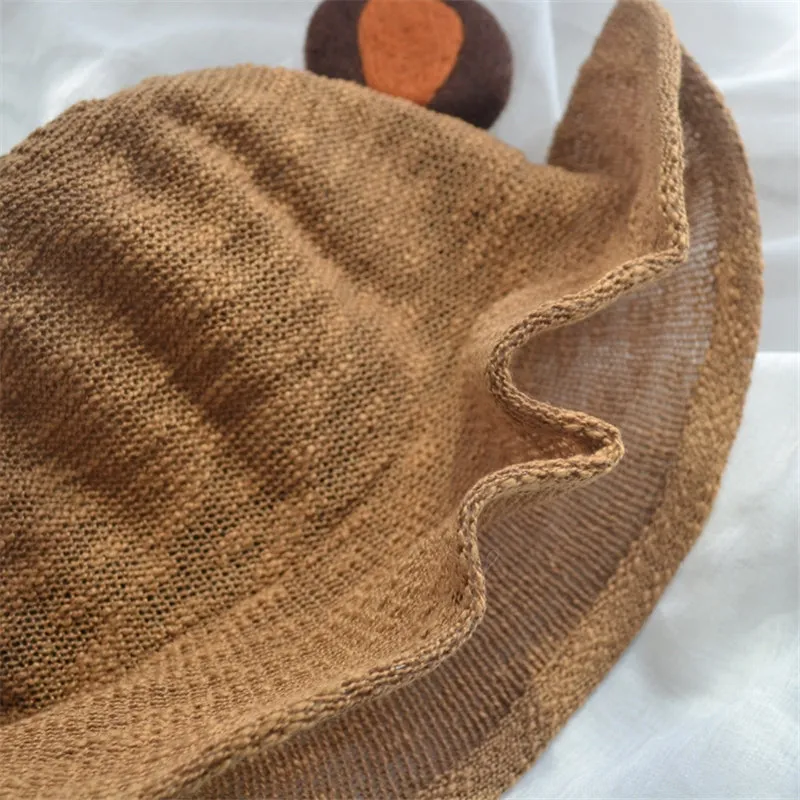 "HANDMADE WOOL FELT BEAR EARS" FISHERMAN HAT K110710