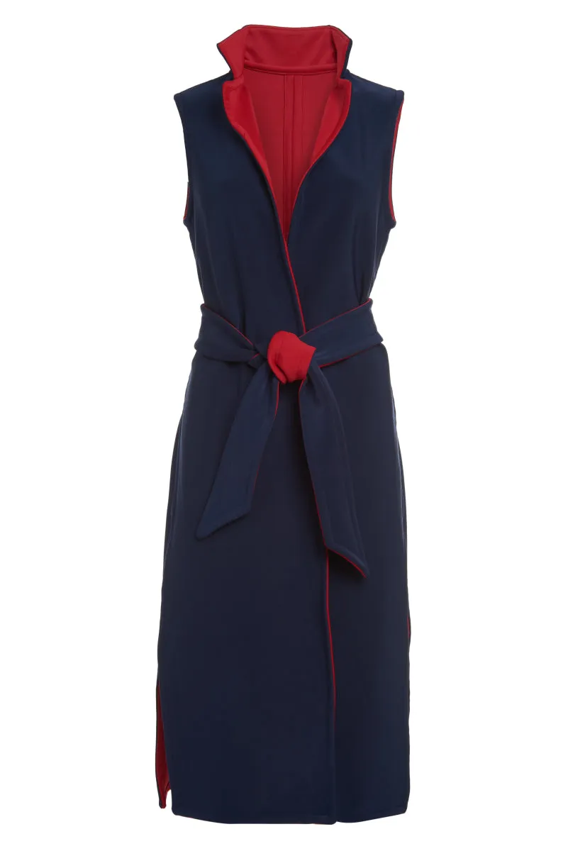Rakina - Navy/Red Reversible Duster
