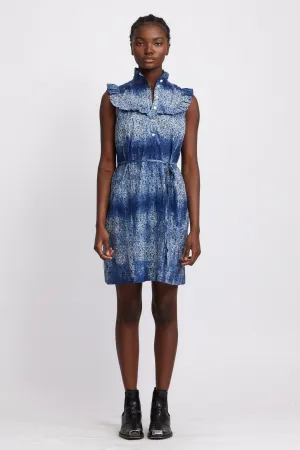 Raquel Allegra Dapples and Stripes Liberty Print Prairie Dress