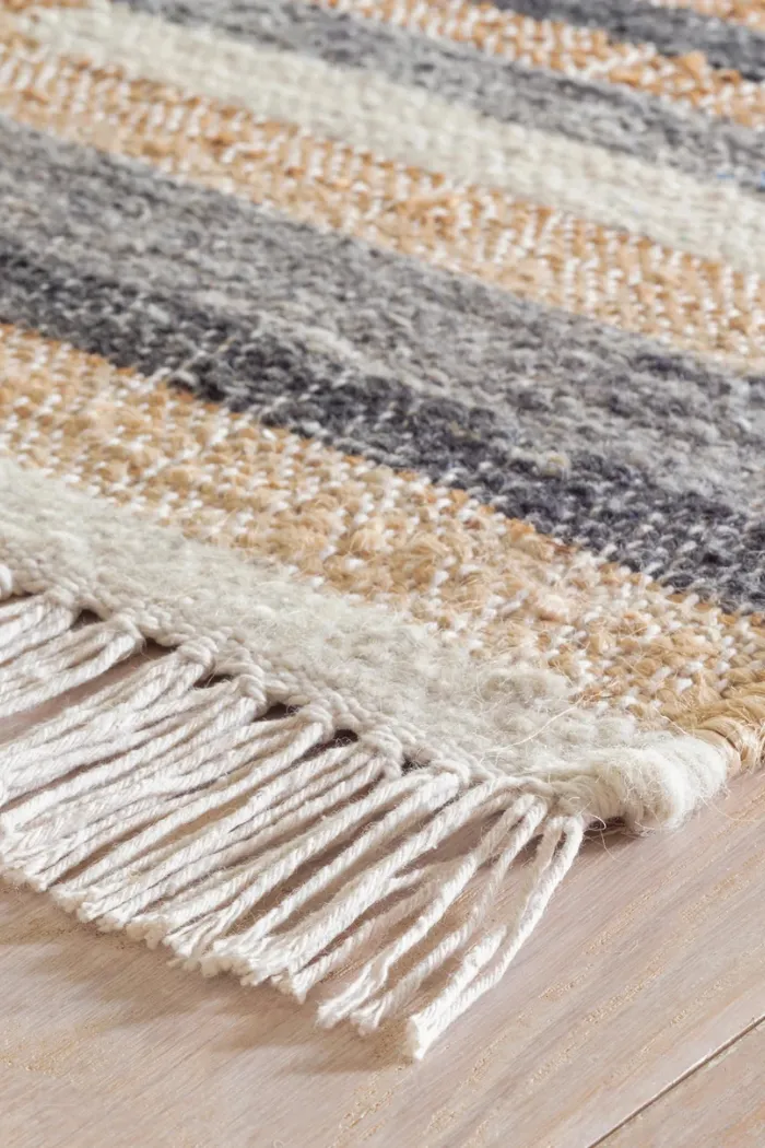 Ravel Stripe Handwoven Wool Rug