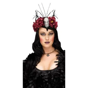 Raven Mistress Headband Red Floral