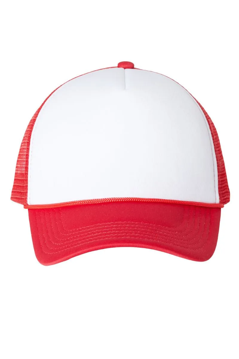 Red Vintage Teddy Bear Foam Mesh Back Trucker Cap
