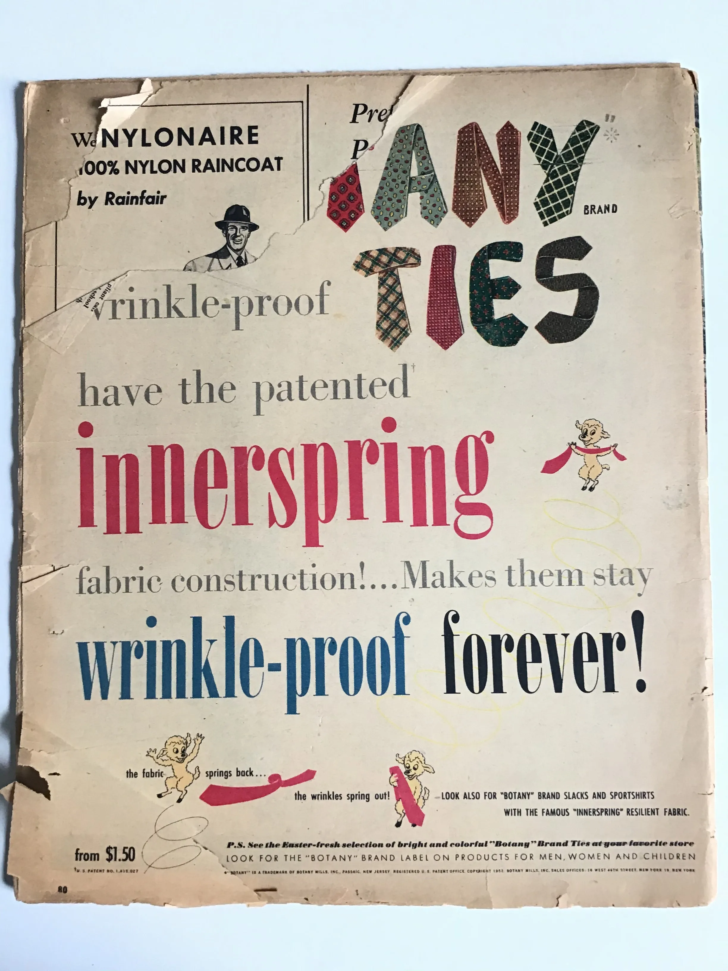 Report on Men's Wear March 30, 1952