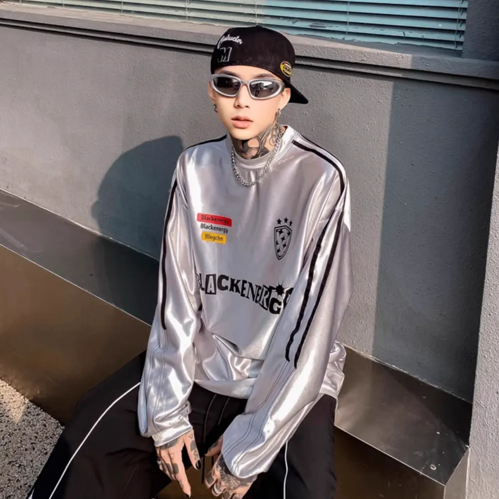 Retro Liquid Silver Sweatshirt