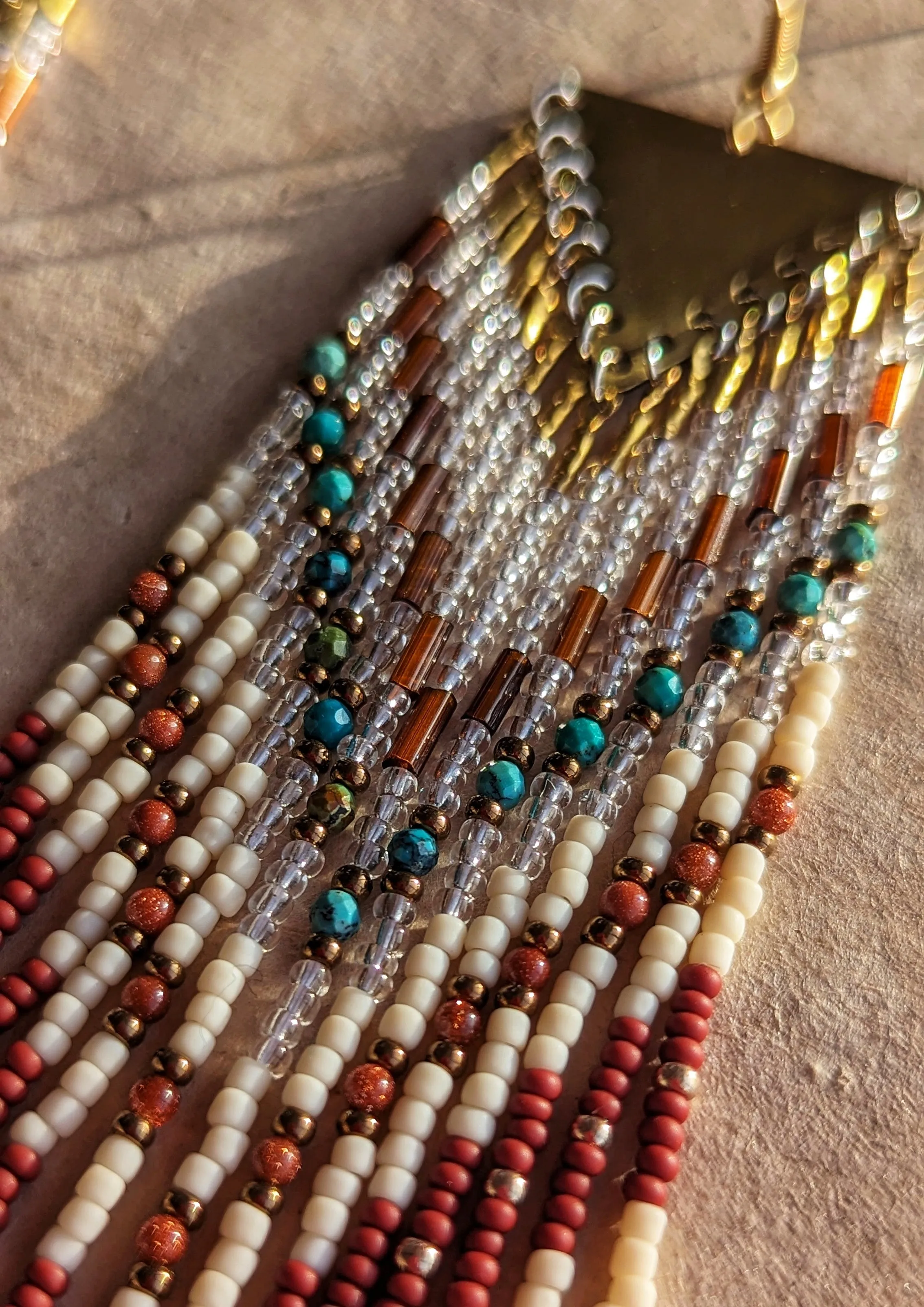 Rigoberta Turquoise Beaded Earrings