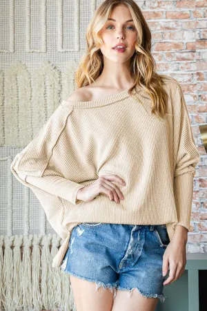 Riley Exposed Seam Lantern Sleeve Top - Online Exclusive