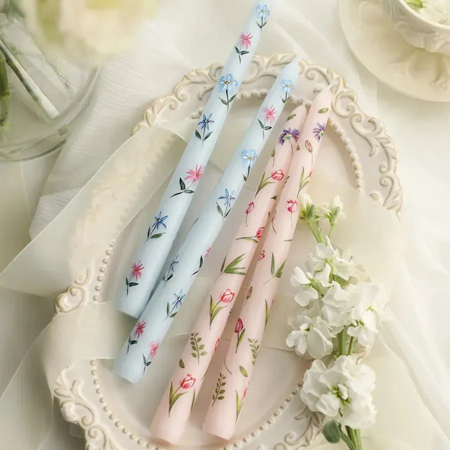 Romantic Rose Scented Taper Candle