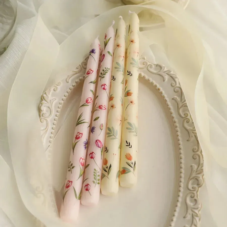 Romantic Rose Scented Taper Candle