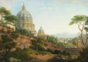 Rome, a View of Saint Peter's Basilica – 4 sizes – William Marlow– Catholic Art Print