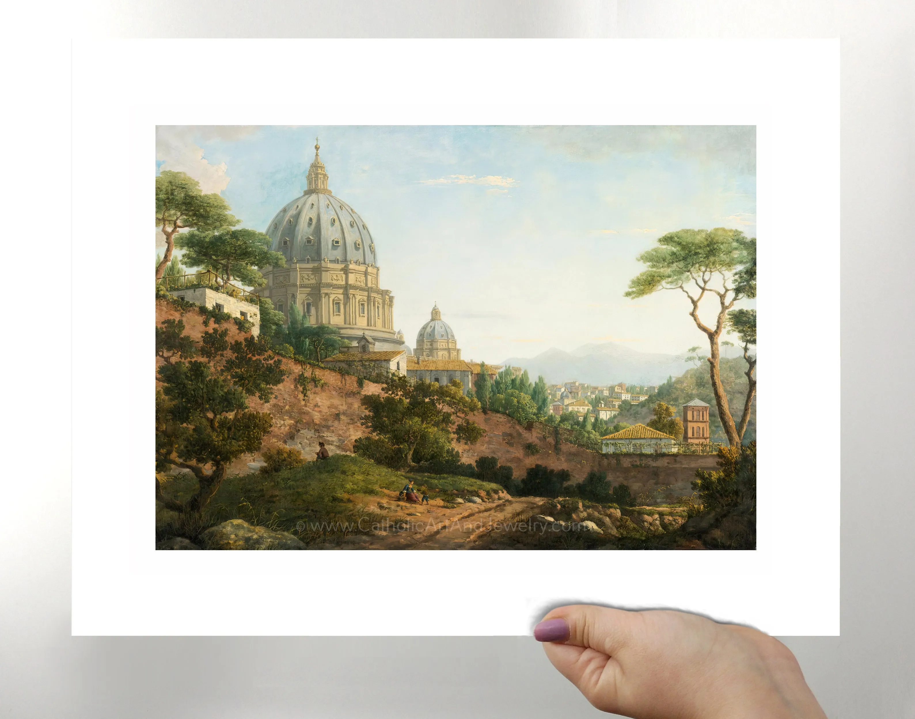 Rome, a View of Saint Peter's Basilica – 4 sizes – William Marlow– Catholic Art Print