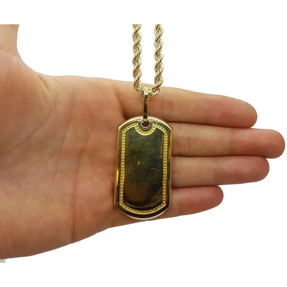 Rope Chain 4.0MM 10K With Armytag en OR 10K MNG-027