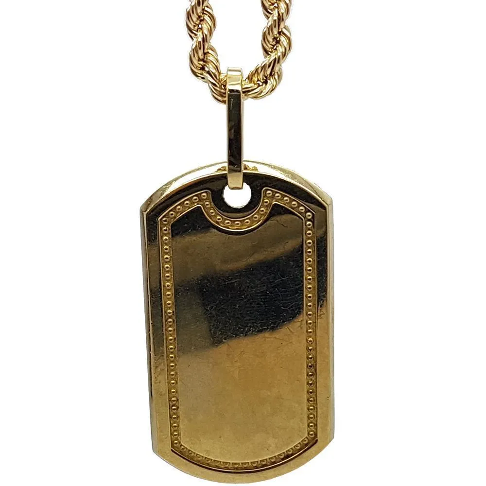 Rope Chain 4.0MM 10K With Armytag en OR 10K MNG-027