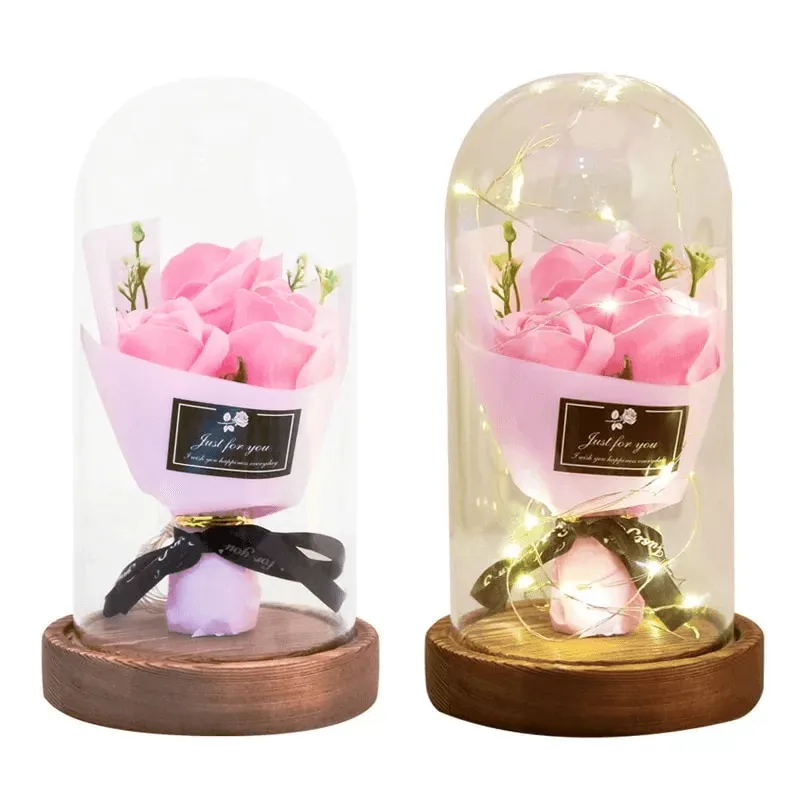 Rose Flower Bouquet Dome – Elegant Romantic Gift Idea