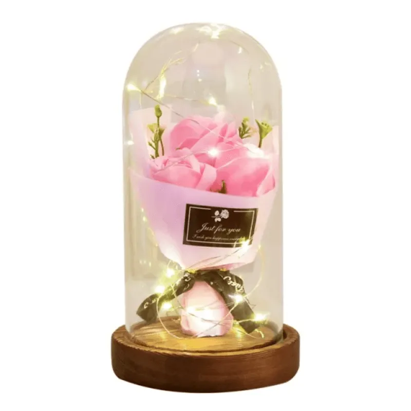 Rose Flower Bouquet Dome – Elegant Romantic Gift Idea