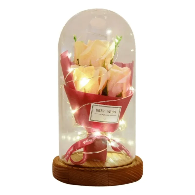 Rose Flower Bouquet Dome – Elegant Romantic Gift Idea