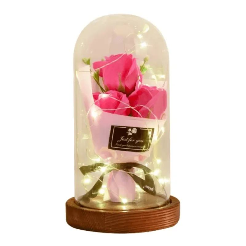 Rose Flower Bouquet Dome – Elegant Romantic Gift Idea