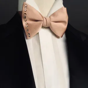 Rose Gold Bow Tie with Swarovski Crystals
