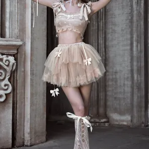 Royal Queen's Ribbon Mesh Skirt