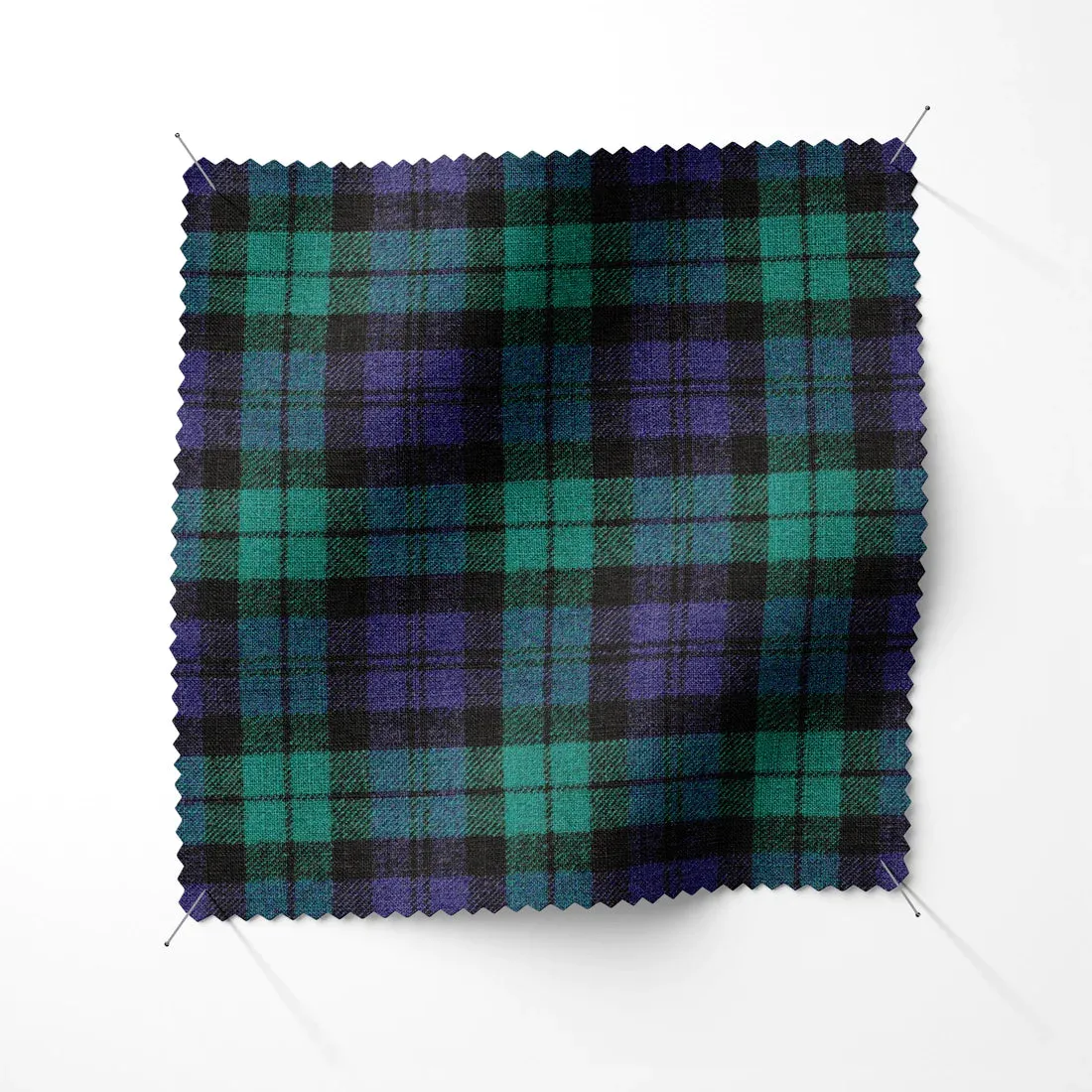 Scarf - Tartan - Green-Blue-Black
