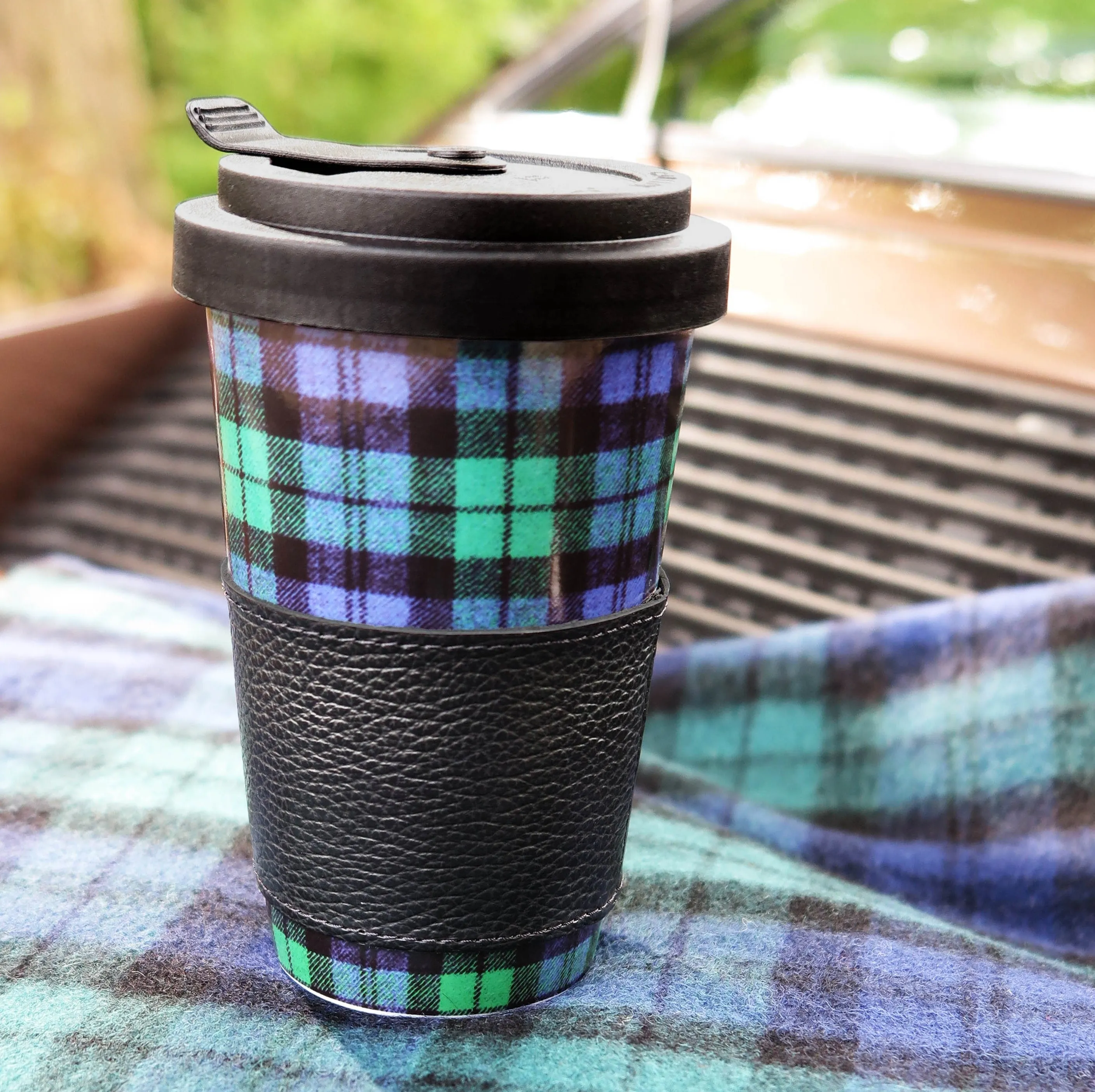 Scarf - Tartan - Green-Blue-Black