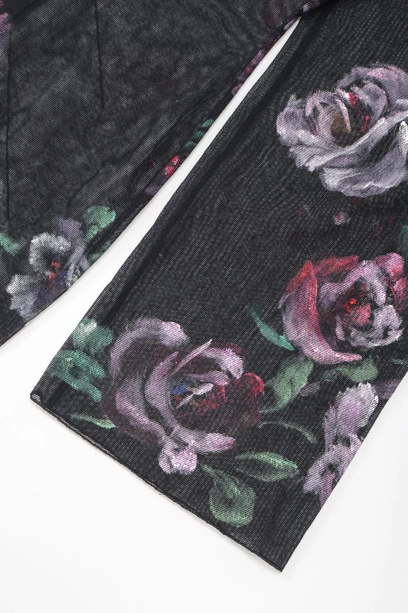 Sheer Floral Painted Mesh Dress